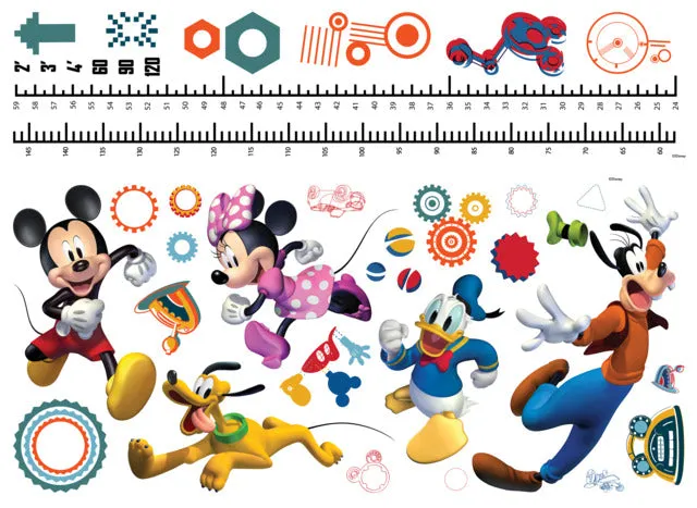 Mickey And Friends Growth Chart Peel And Stick Wall Decals