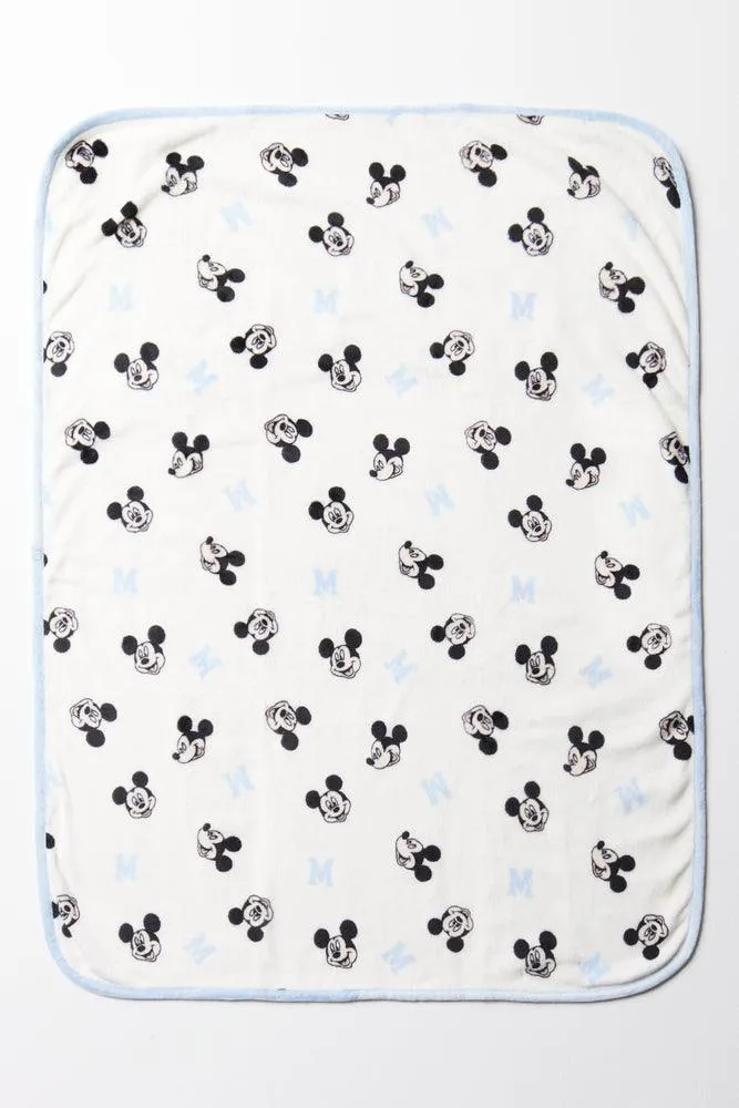 Mickey Mouse Blanket White