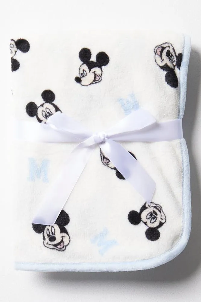 Mickey Mouse Blanket White