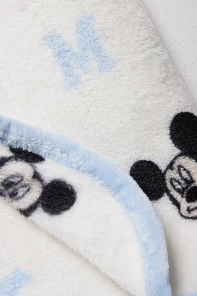 Mickey Mouse Blanket White