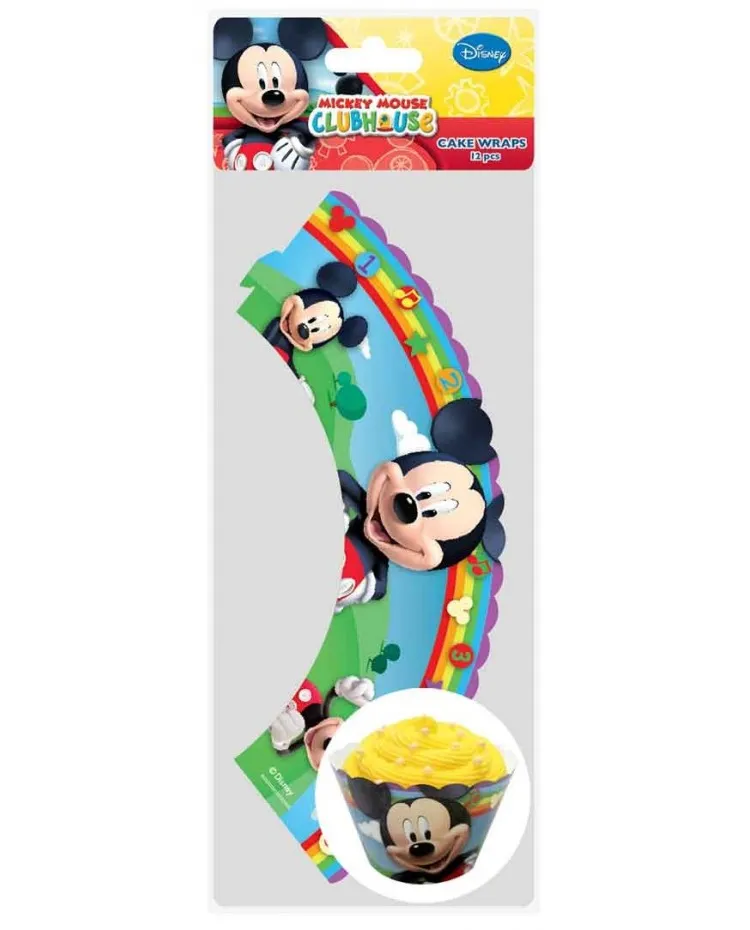 Mickey Mouse Cupcake Wraps 12pk