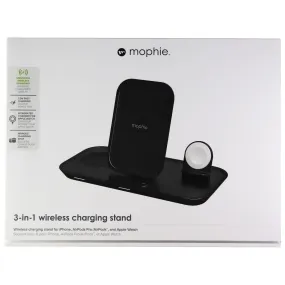 mophie (7.5W) Universal 3 in 1 Wireless Charging Stand for Apple Devices - Black