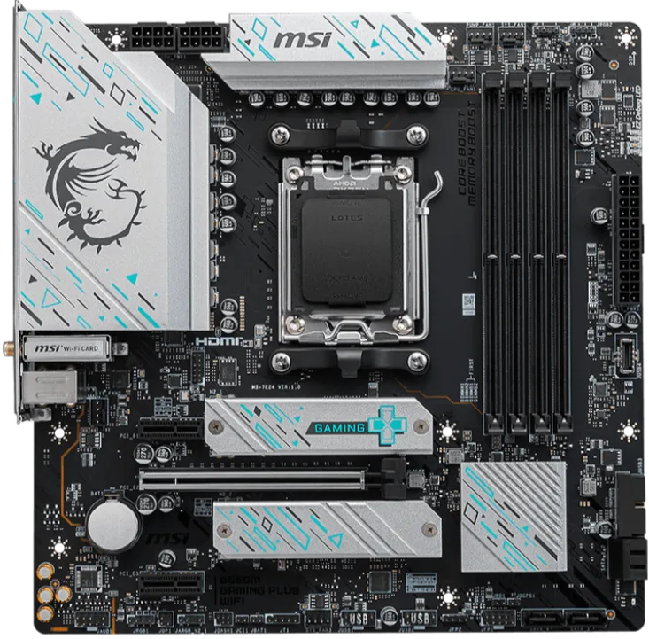 MSI B650M GAMING PLUS WIFI DDR5,Socket AM5 mATX Motherboard