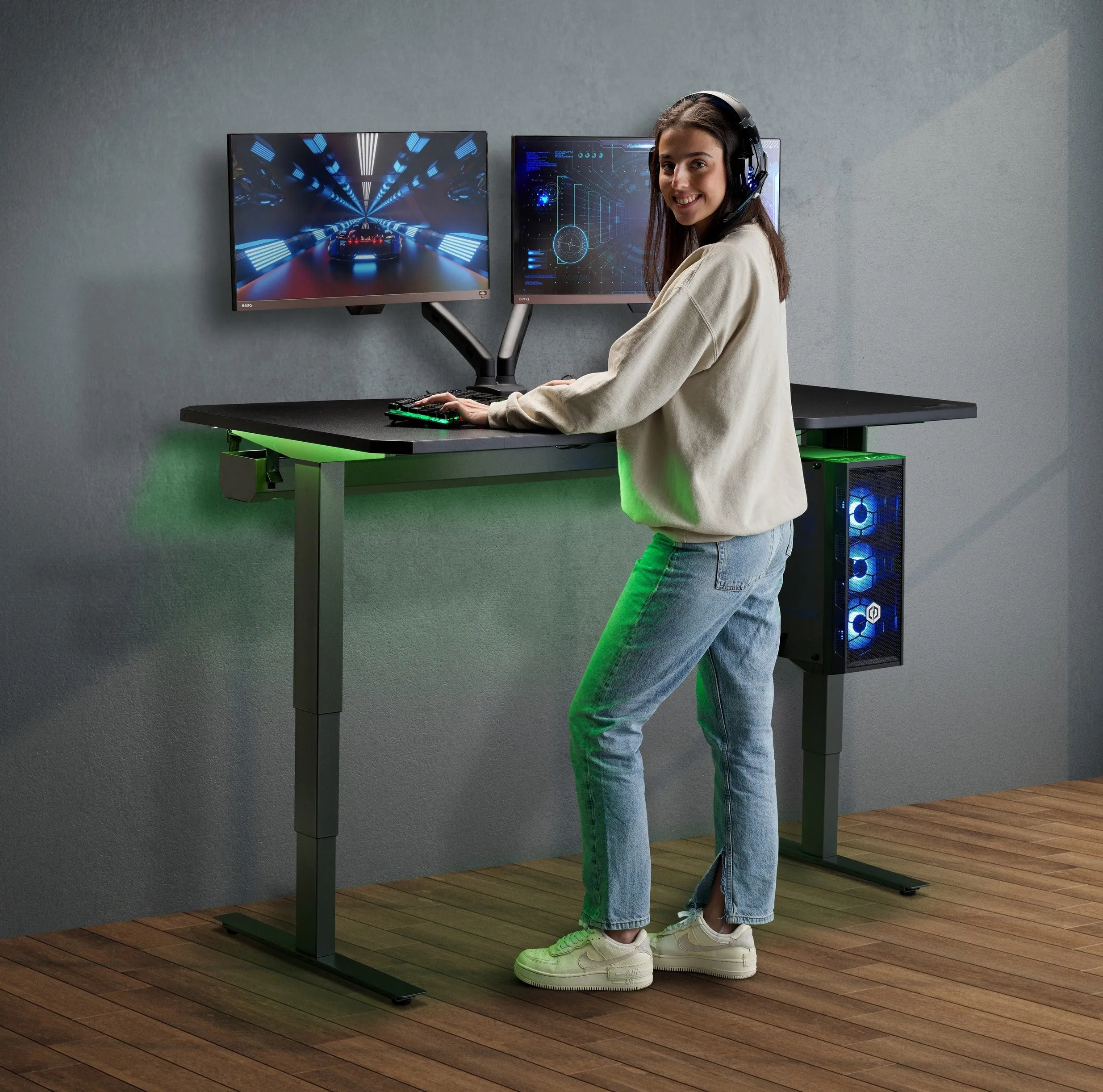 NINJA Professional Extreme Height Adjustable Gaming Desk