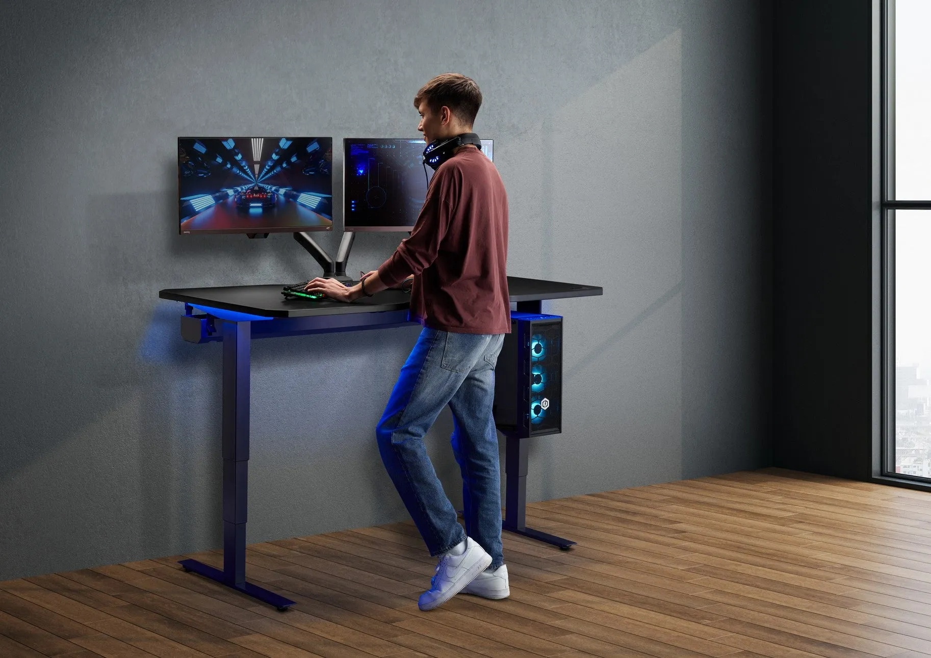 NINJA Professional Extreme Height Adjustable Gaming Desk