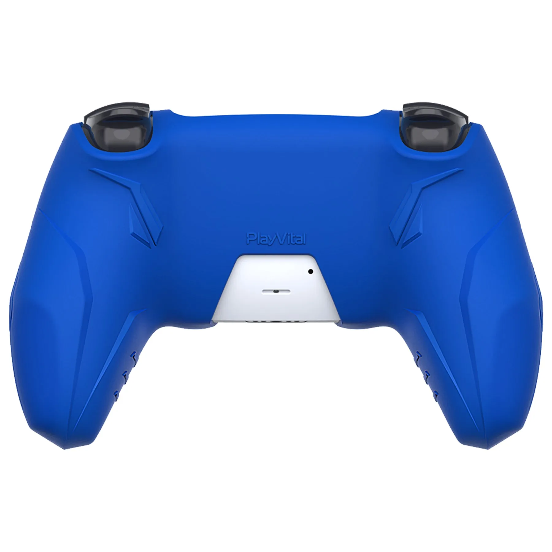 PlayVital 2 Set Futuristic CyberMech Design Silicone Case with Thumb Grips for PS5 Wireless Controller, Compatible with PS5 Official Charging Dock - Blue - CHXPFP008