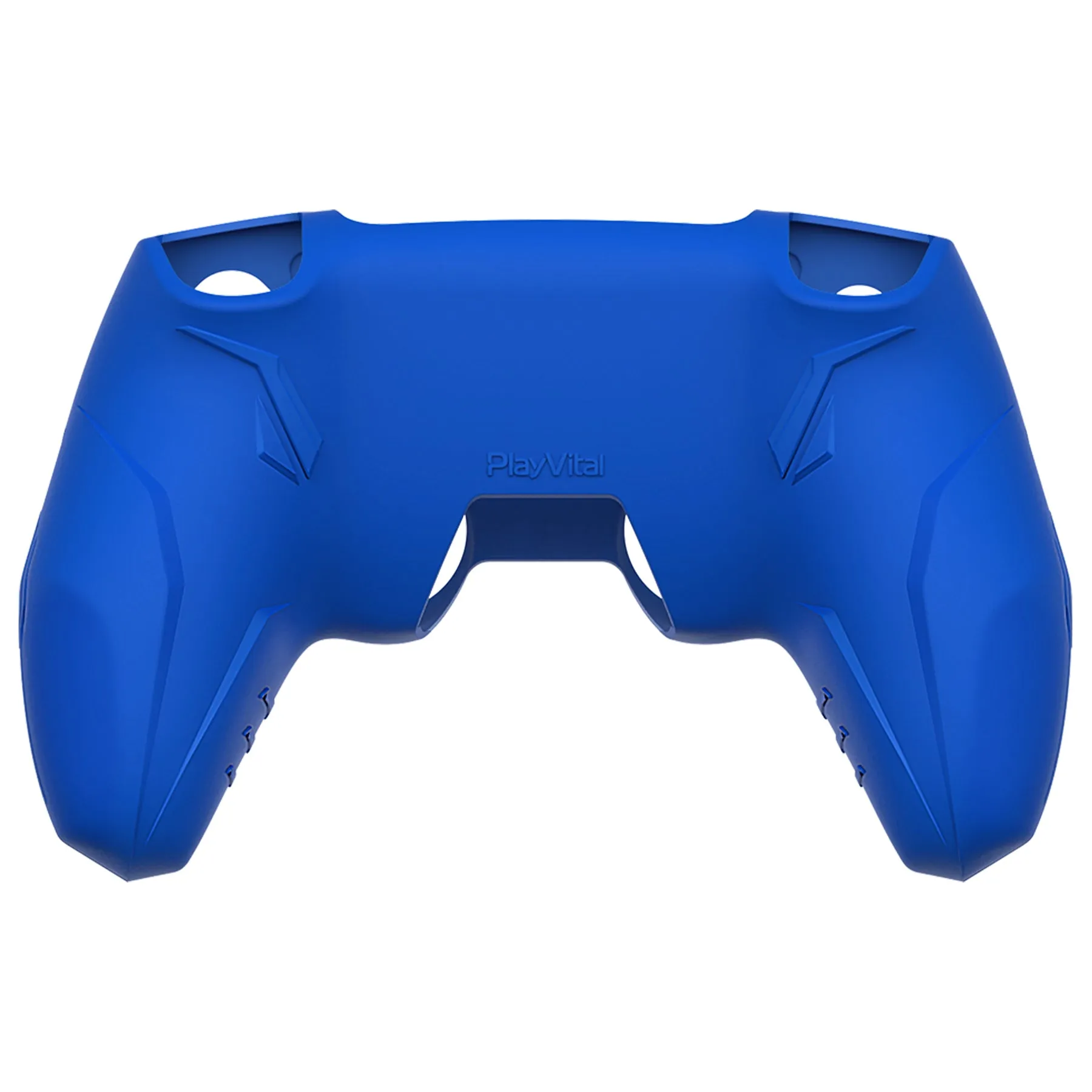 PlayVital 2 Set Futuristic CyberMech Design Silicone Case with Thumb Grips for PS5 Wireless Controller, Compatible with PS5 Official Charging Dock - Blue - CHXPFP008