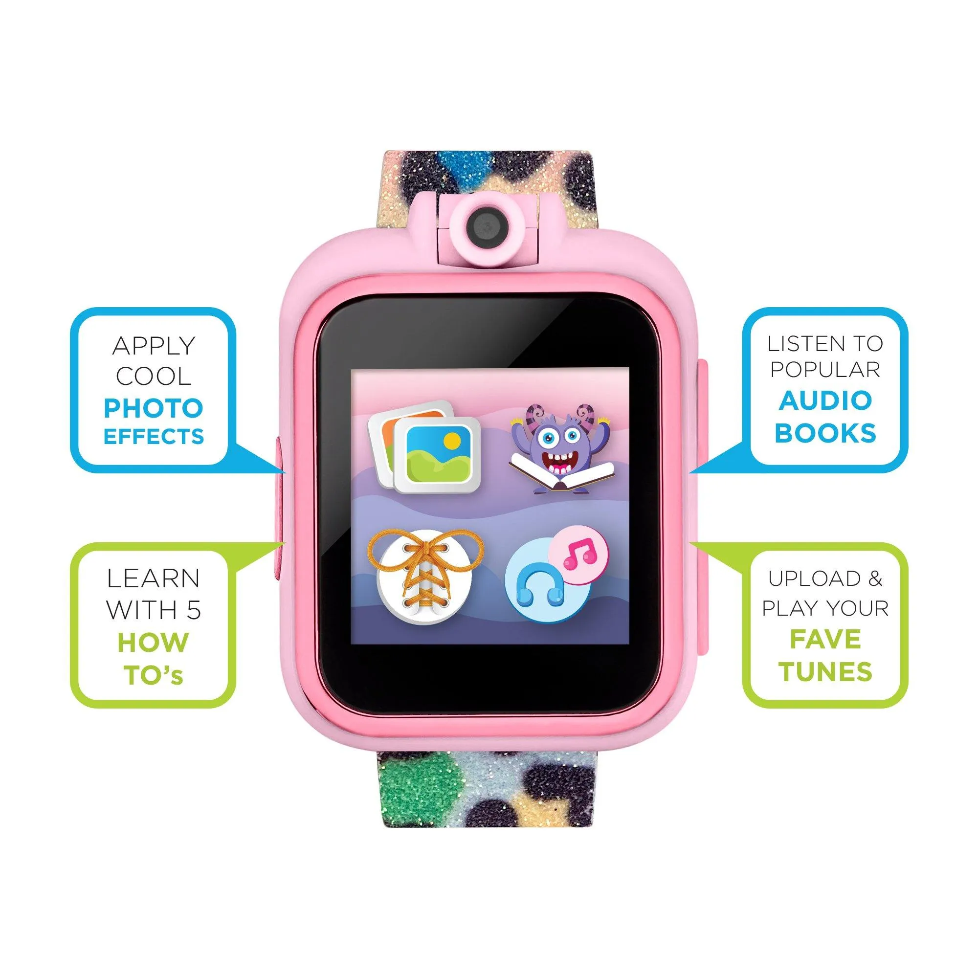 PlayZoom 2 Kids Smartwatch: Rainbow Leopard Print