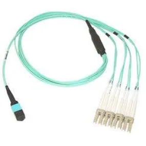 Plenum 12 Strand MTP (MPO) Fiber Optic Patch Cable, OS2 9/125 Singlemode, Yellow Jacket, Green Connector, 40/100 Gbps, 2 meter (6.6 foot)