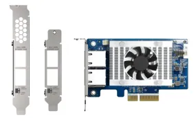 Qnap Qxg-10G2t-X710 - Network Adapter - Pcie 3.0 X4 Low Profile - 10Gb Ethernet X 2 - For Qnap Qsw-1208-8C, Qsw-M2108-2C