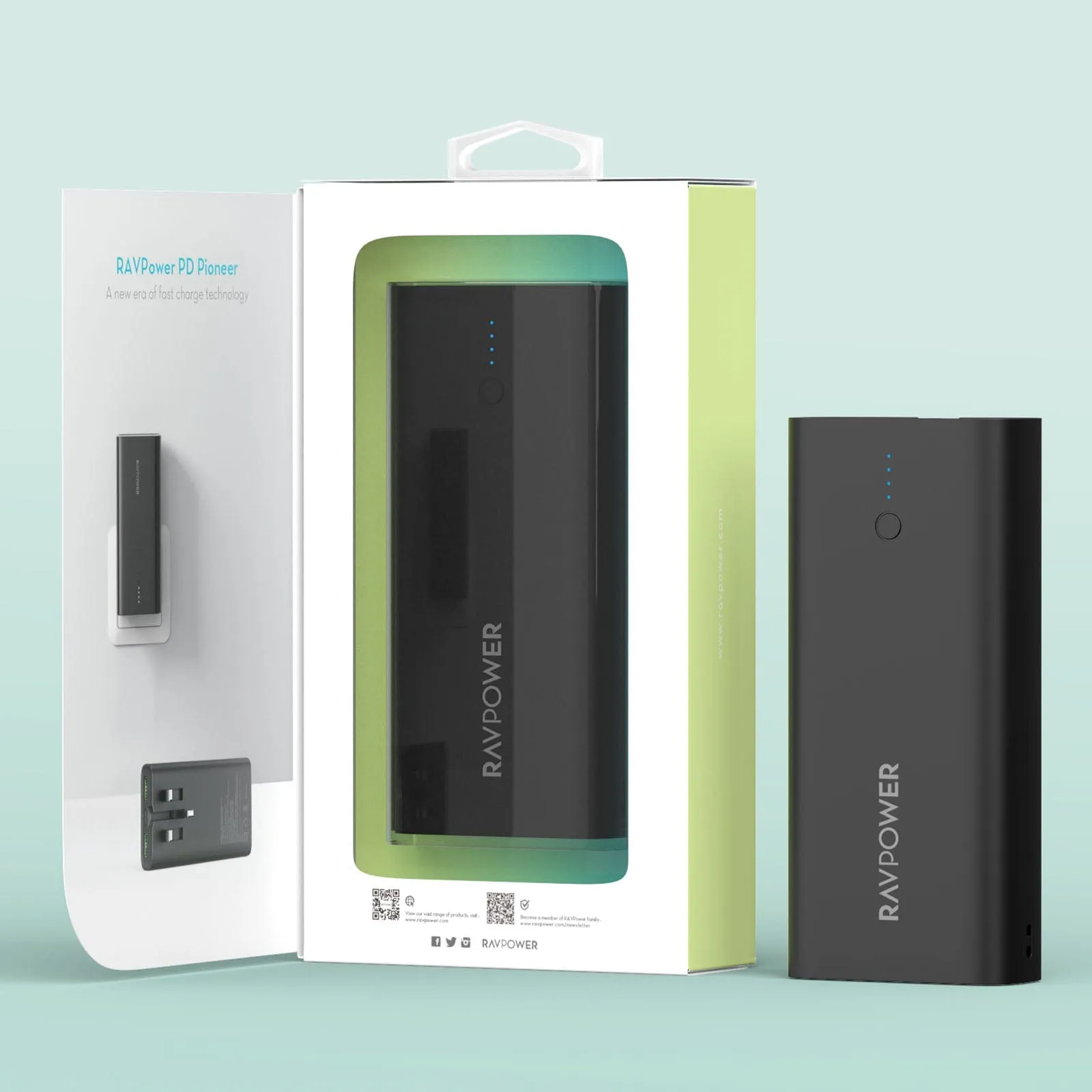 RAVPOWER 2in1 10000mAh Power Bank & Wall Charger - PB243