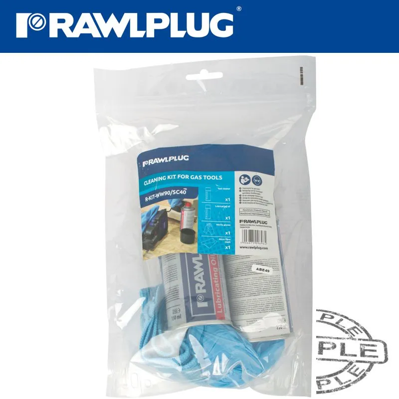 RAWLPLUG CLEANING KIT FOR WWP90 AND SC40 NAILERS RAW R-KIT-WW90-SC40