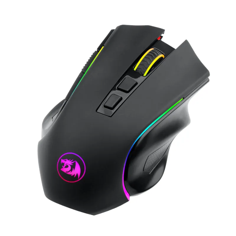 Redragon Griffin Elite 4000Dpi Rgb Wireless Ergo Gaming Mouse - Black