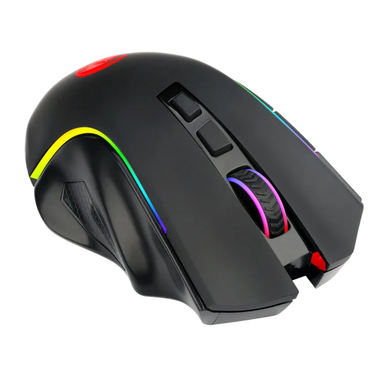 Redragon Griffin Elite 4000Dpi Rgb Wireless Ergo Gaming Mouse - Black