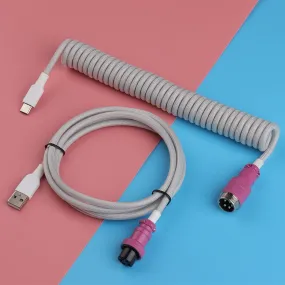 Retro Pink Custom Mechanical Coiled Cable GX16