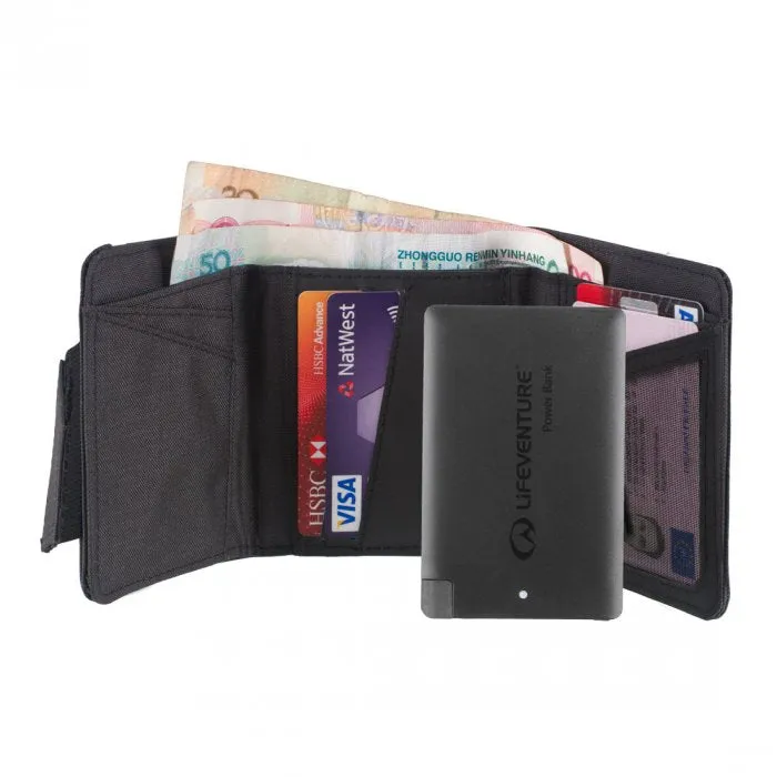 RFID Charger Wallet Grey With Power Bank