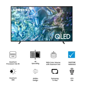 Samsung QA43Q60DAULXL  108 cm (43 inches) 4K Ultra HD Smart QLED TV (Black)