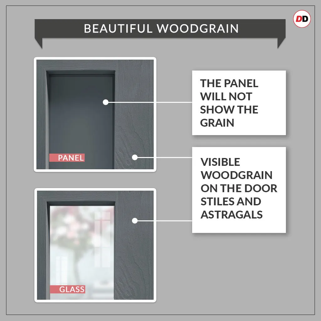 Single Sliding Door & Premium Wall Track - Eco-Urban® Queensland 7 Panel Door DD6424 - 6 Colour Options