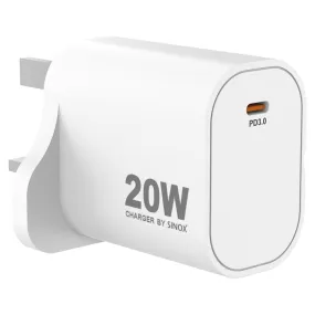 Sinox Pro 20W USB-C Wall Charger - White | 054522