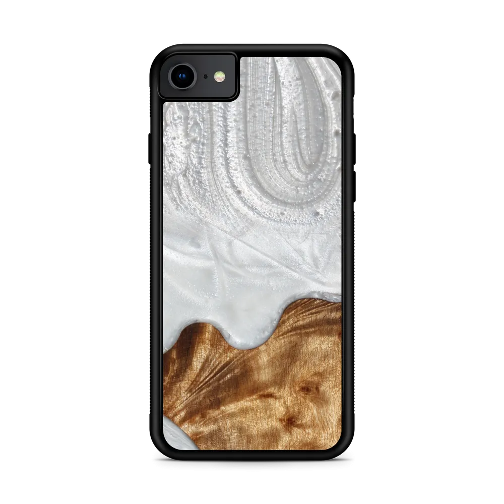 Slim Resin & Wood Phone Case | Arctic White