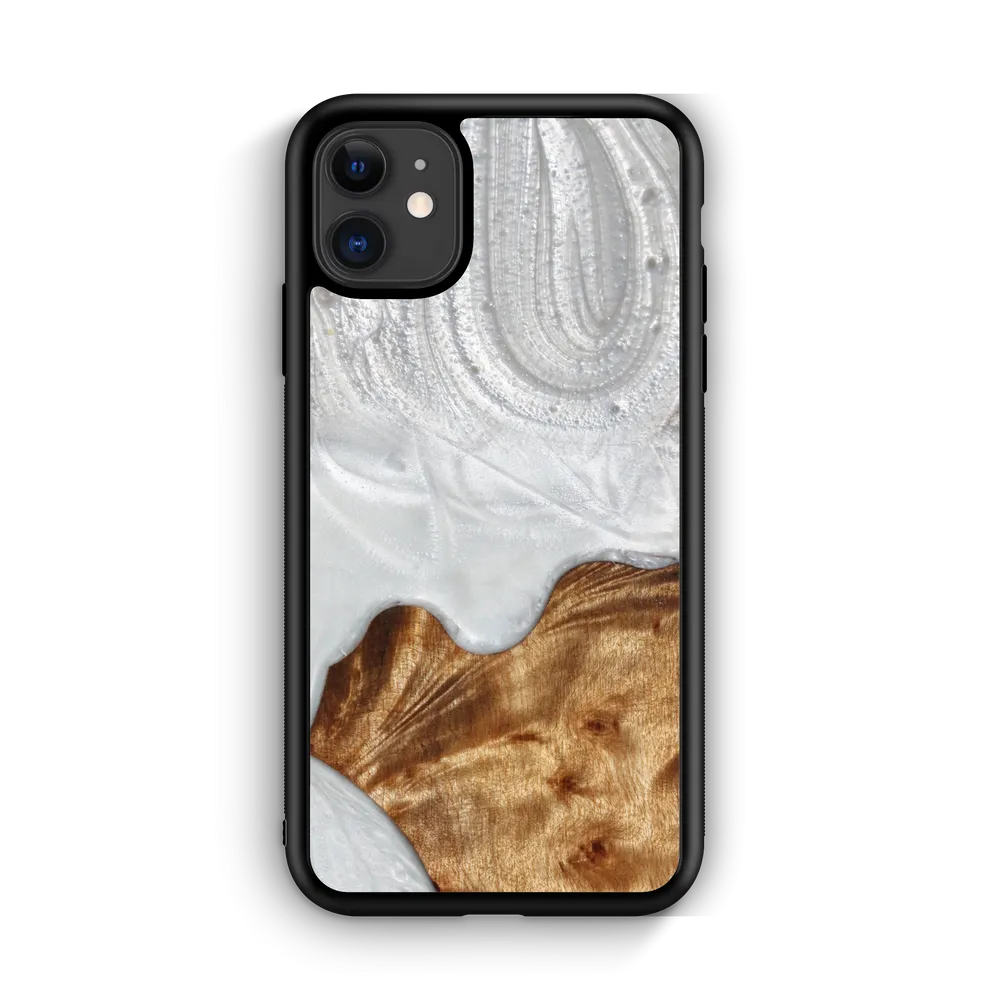 Slim Resin & Wood Phone Case | Arctic White