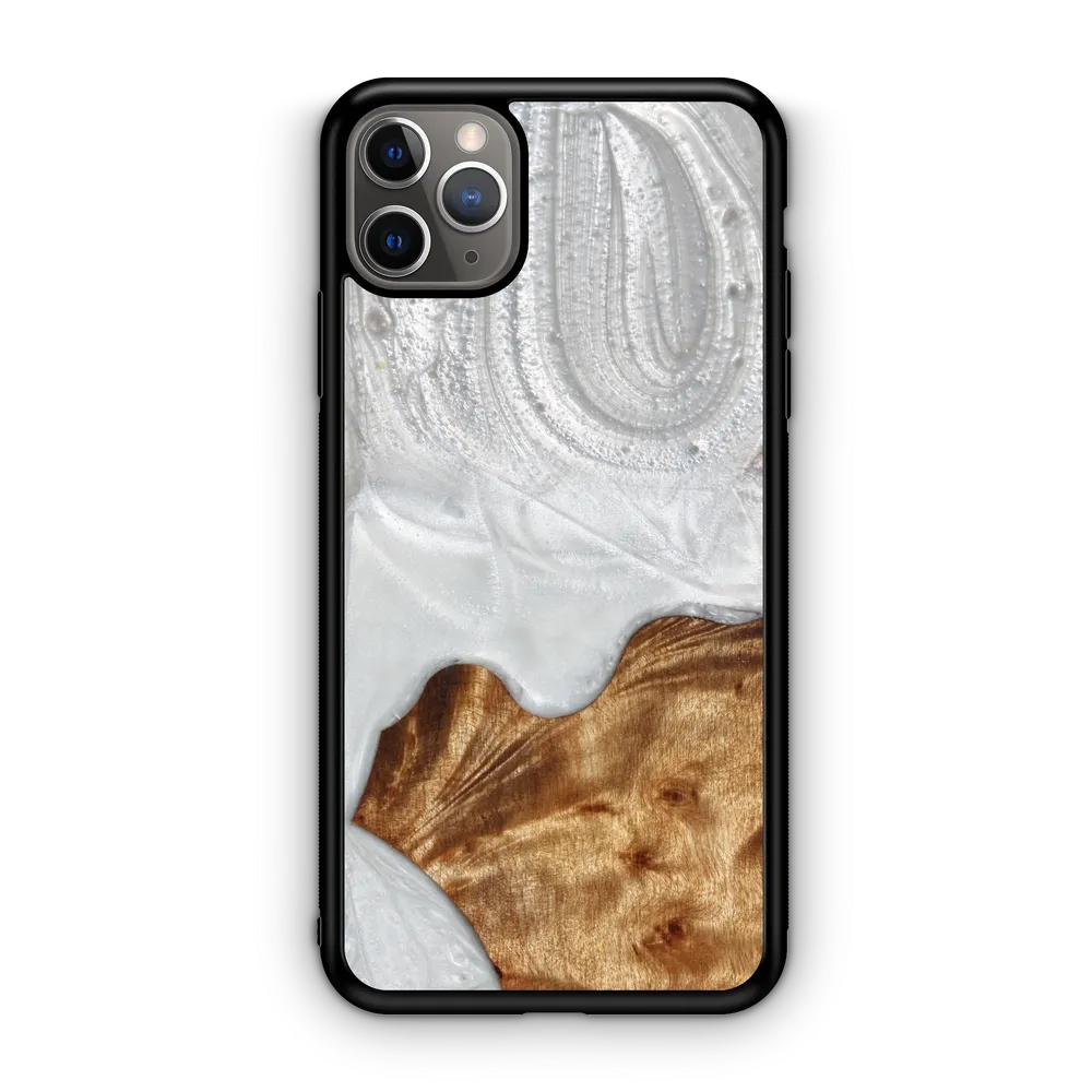 Slim Resin & Wood Phone Case | Arctic White