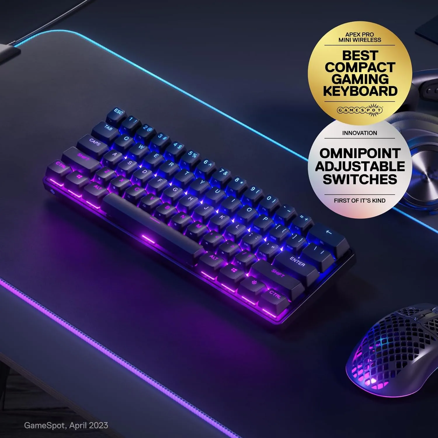 Steelseries Apex Pro Mini | Hall Effect Rapid Trigger Gaming Keyboard