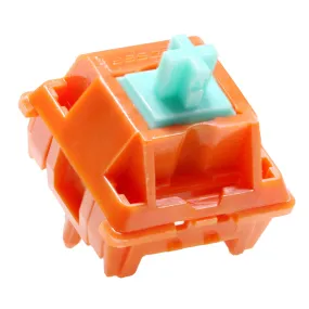 Tecsee Carrot Switch Tactile 68g for Gaming Mechanical Keyboard PME POM Selected Spring Factory Lubed 60M Orange Cyan 5Pin