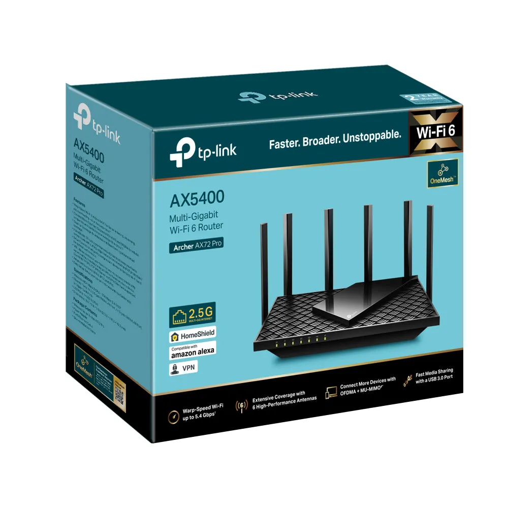 Tp-Link Archer Ax5400 Multi-Gigabit Wifi 6 Router