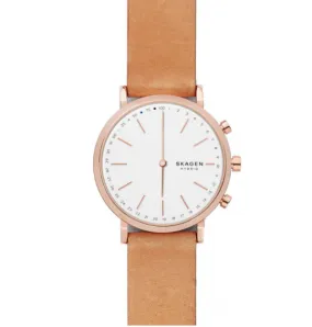 Unboxed Skagen Women's Hald Stainless Steel and Leather Hybrid Smartwatch