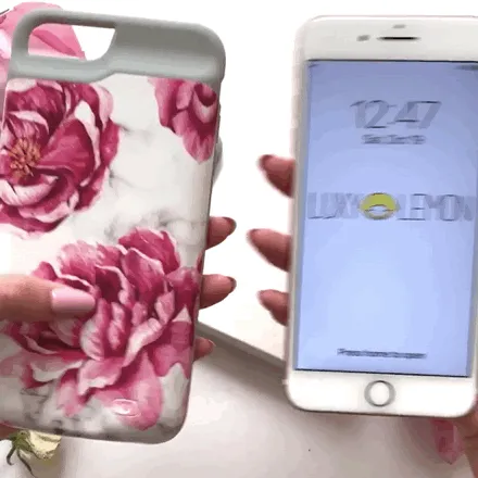 White Marble Floral Ultra Battery Case