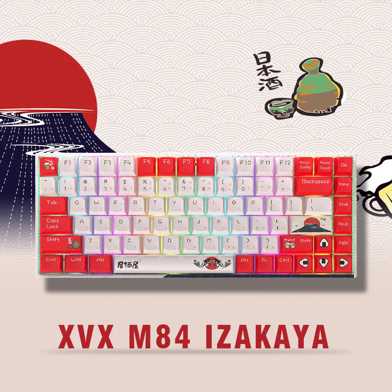 XVX M84 Izakaya Themed 84 Keys Hot-Swappable Mechanical Keyboard